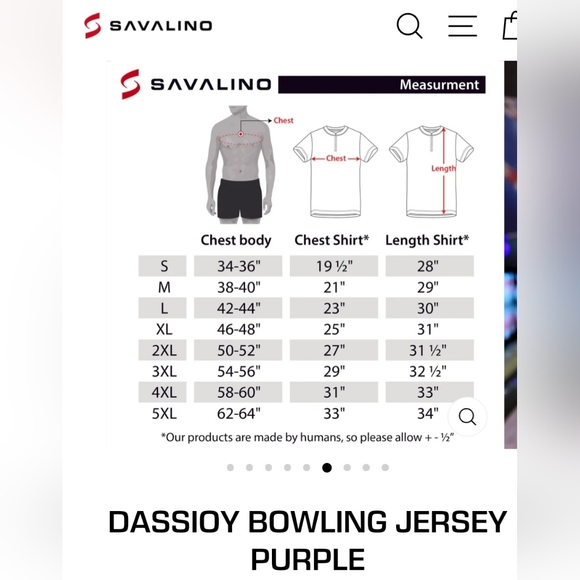 Savalino Bowling Jersey Dassioy ☆ 3XL ☆ Purple ☆ NWT ☆ 2 way stretch, quick dry - Picture 12 of 14
